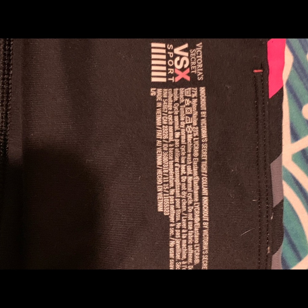 Victoria secret X sport leggings.  Multi colored full length size large